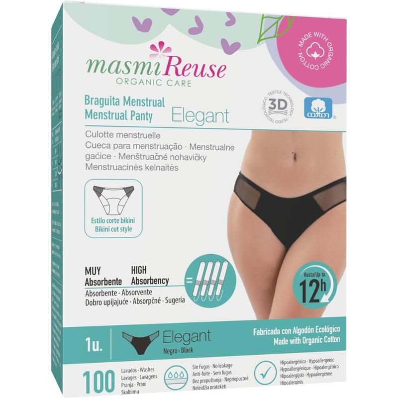 BIO PERIODENSLIP Elegant Gr.M Bio Baumwolle MASMI
