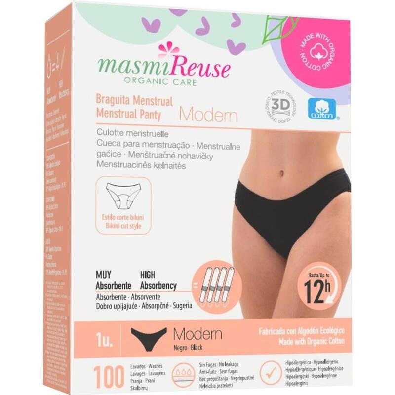 BIO PERIODENSLIP Modern Gr.M Bio Baumwolle MASMI