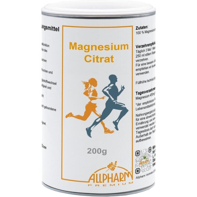 MAGNESIUMCITRAT Pulver Premium Allpharm