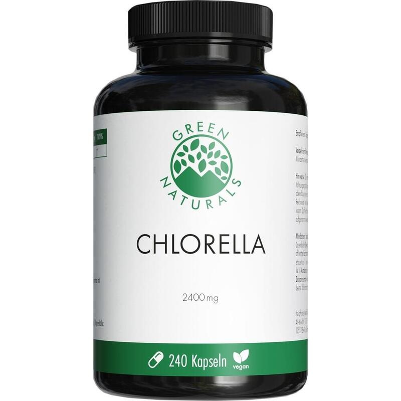 GREEN NATURALS Chlorella Kapseln 2400 mg vegan