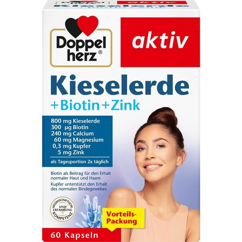 DOPPELHERZ Kieselerde+Biotin+Zink Kapseln