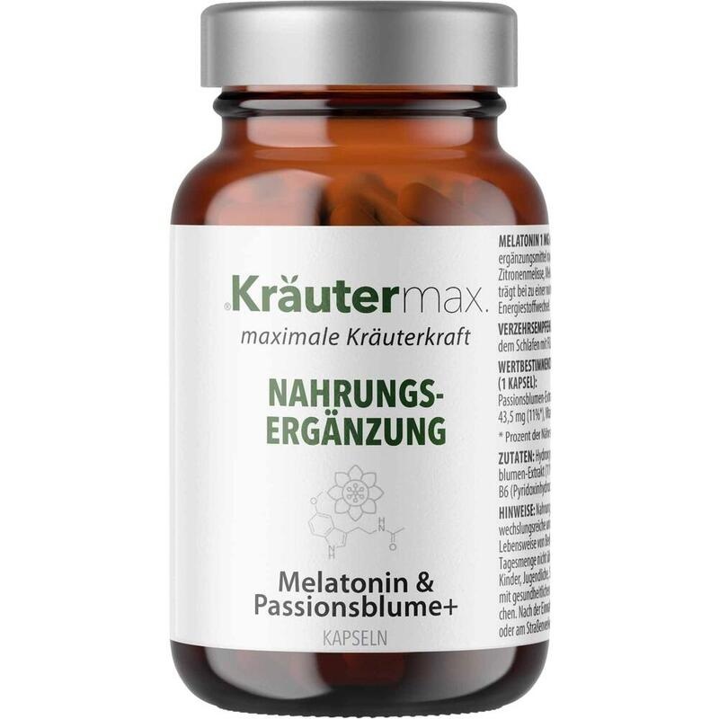 MELATONIN 1 mg & Passionsblume Kapseln