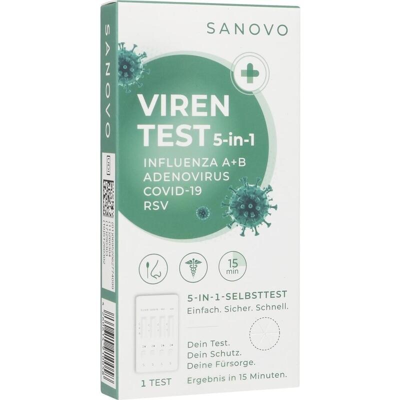 SANOVO 5in1 Virencheck Selbsttest/Schnelltest Nase