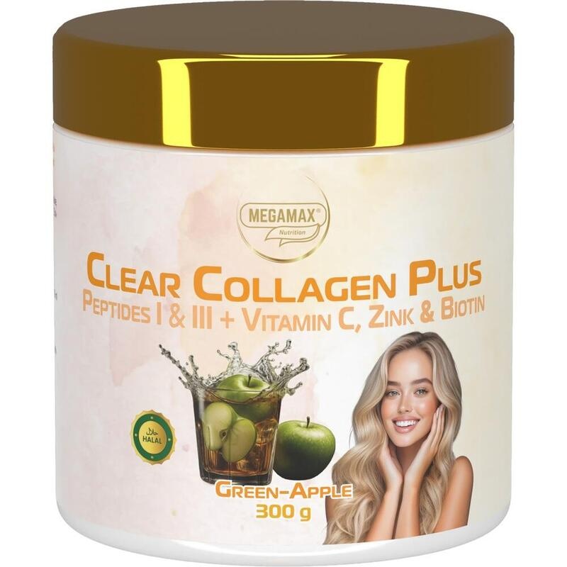 CLEAR COLLAGEN Plus Kollagen Pepti.Plv.green apple